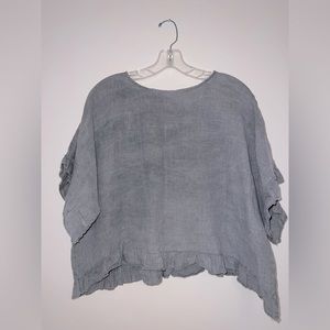 Soft pure linen blouse from a small boutique in Ischia, Italy. Looking for love.